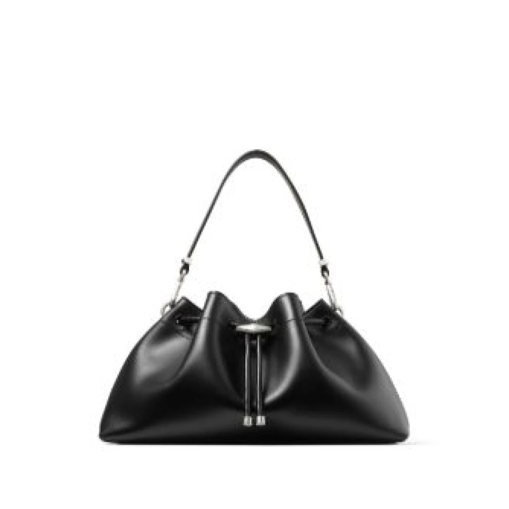 Jimmy Choo Stijlvolle Leren Bucket Bag Black Dames