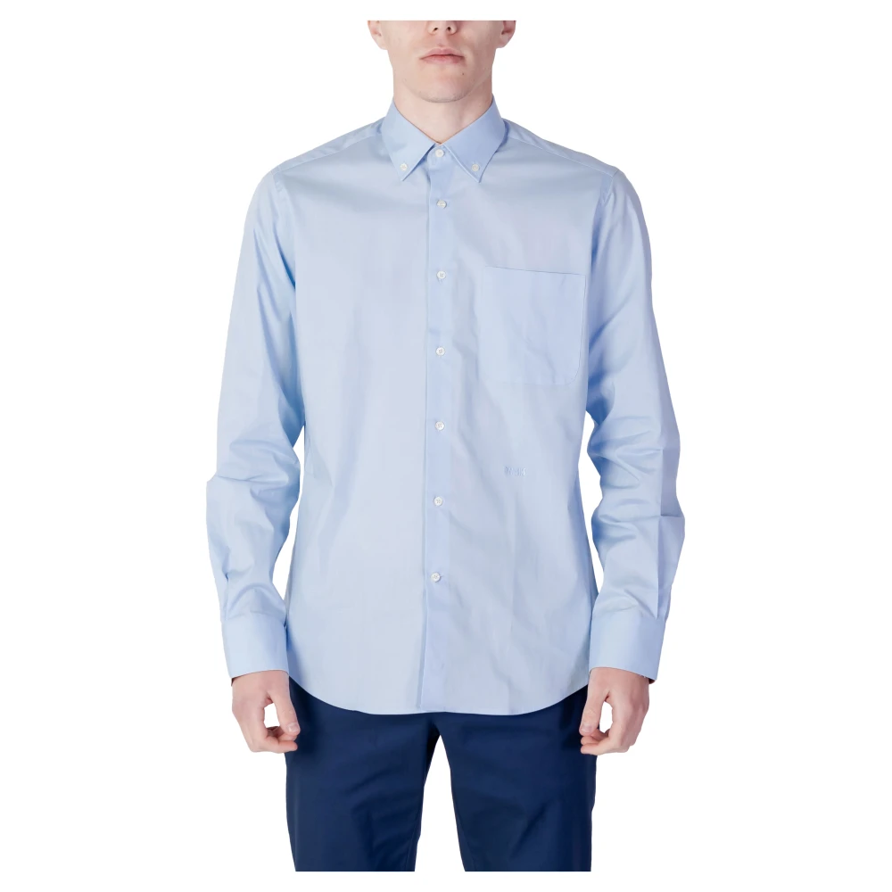 Alviero Martini 1a Classe Casual Overhemd Lange Mouwen Lente Zomer Collectie Blue Heren