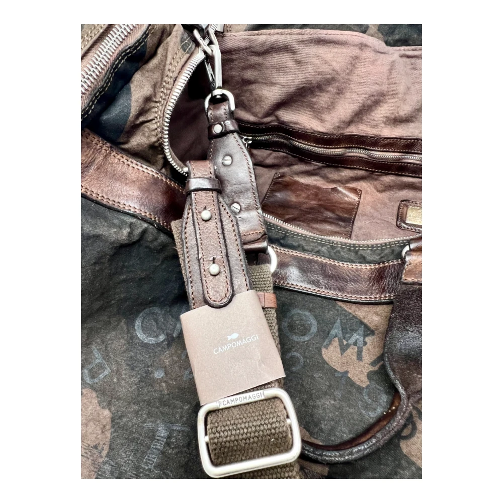 Campomaggi Canvas en leren Weekender tas Multicolor Heren