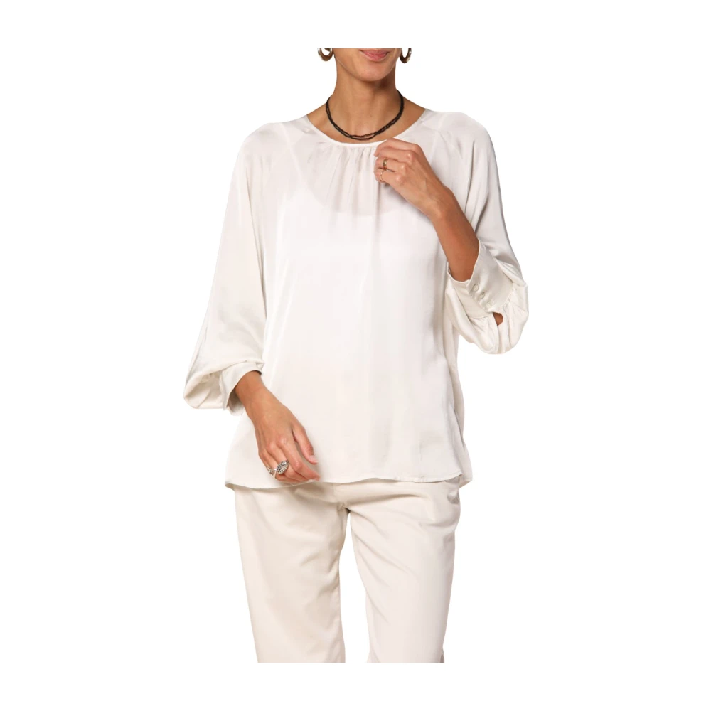 Mason's Elegante Viscose Winter Shirt Carla White Dames