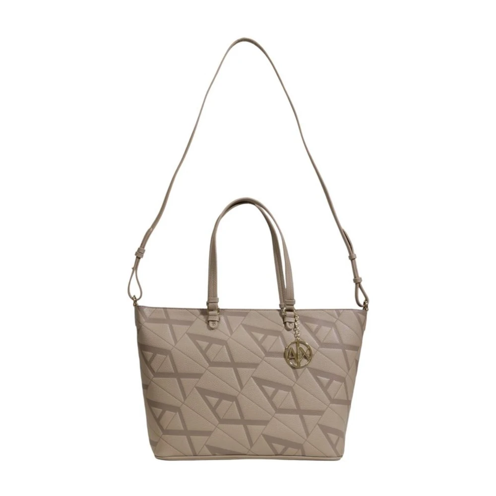 Armani Exchange Moderne Polyurethaan Handtas Dames Collectie Beige Dames