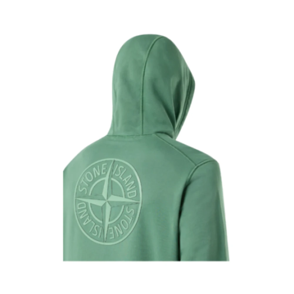 Stone Island Capuchonkatoenen sweatshirt met logo Green Heren