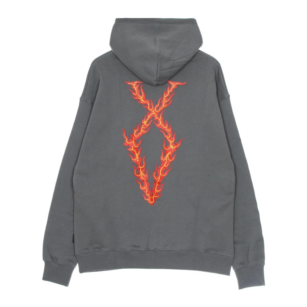 Propaganda Flame Hoodie Grijs Sweatshirt met lange mouwen Gray Heren