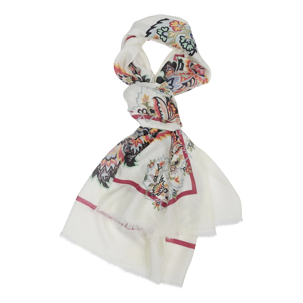 ETRO Zijden Patroon Sjaal Multicolor Dames
