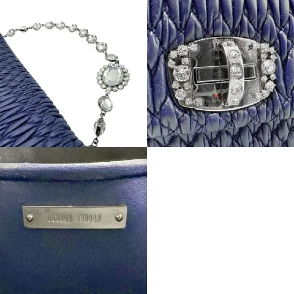 Miu Pre-owned Leather shoulder-bags Blue Dames