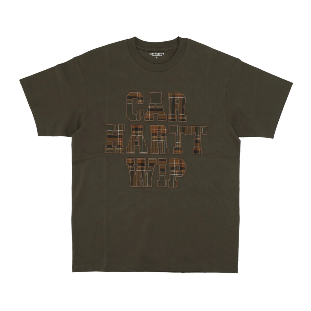 Carhartt WIP Geruite Inzet Tee Plant T-shirt Brown Heren