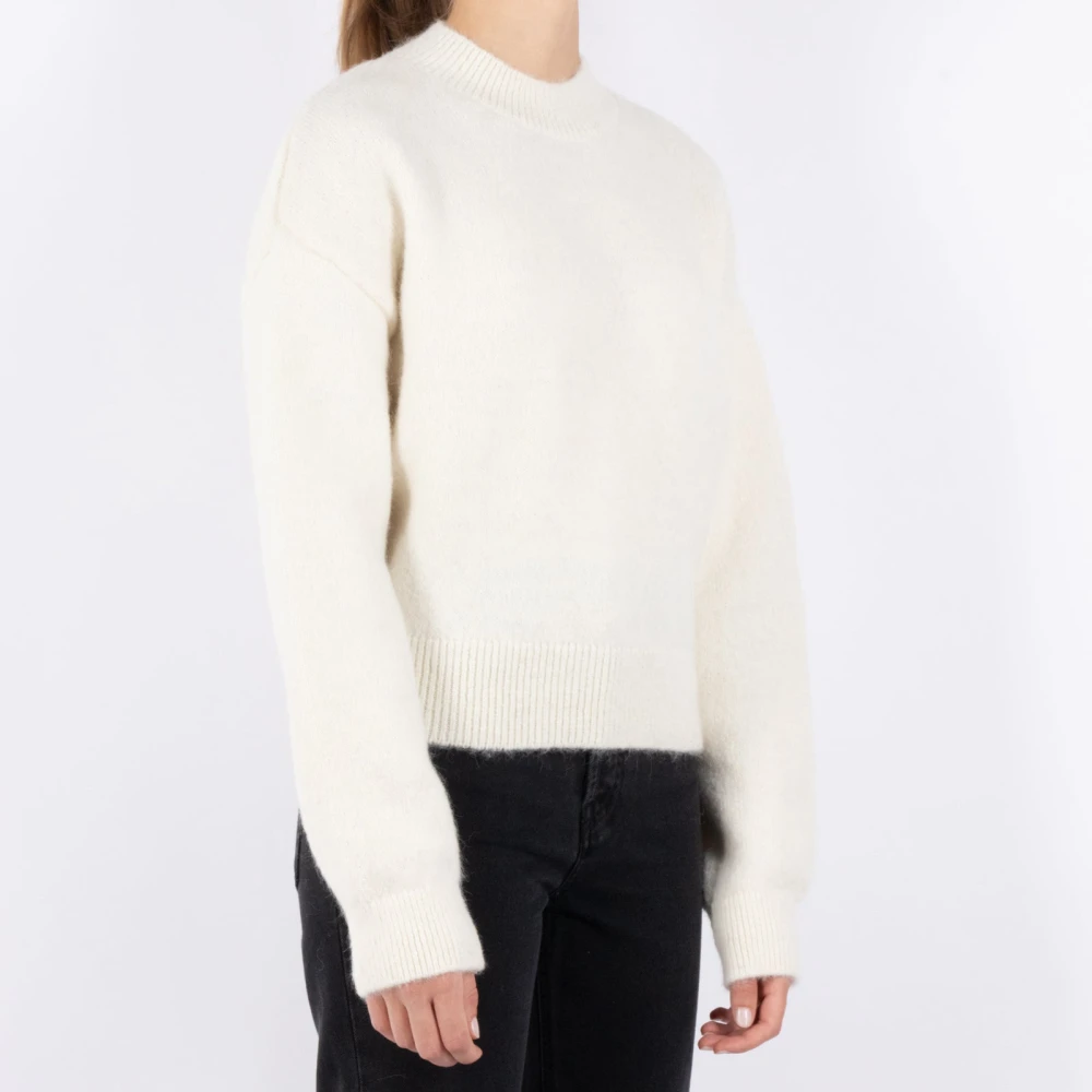 Jacquemus Ivoor Gebreide Trui Alpaca Wolmix White Dames