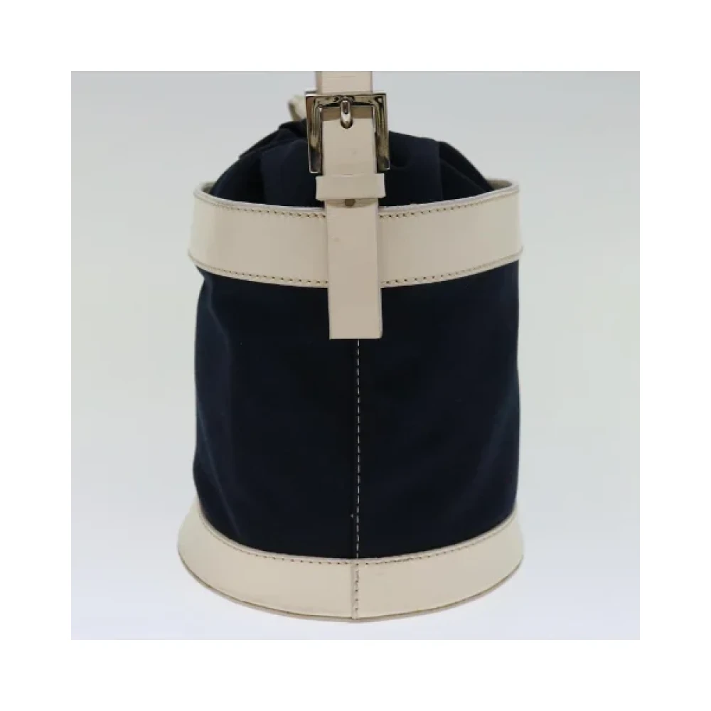 Fendi Vintage Pre-owned Cotton handbags Blue Dames