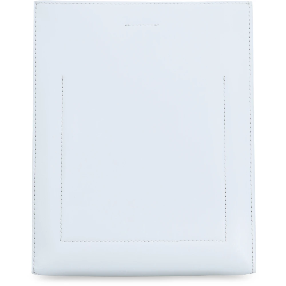 Calvin Klein Leren Crossbody Tas met Zakken Gray Dames