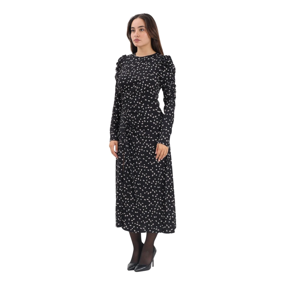 Mar De Margaritas Women's Black Midi Dresses, L, Chloe Midi Dress