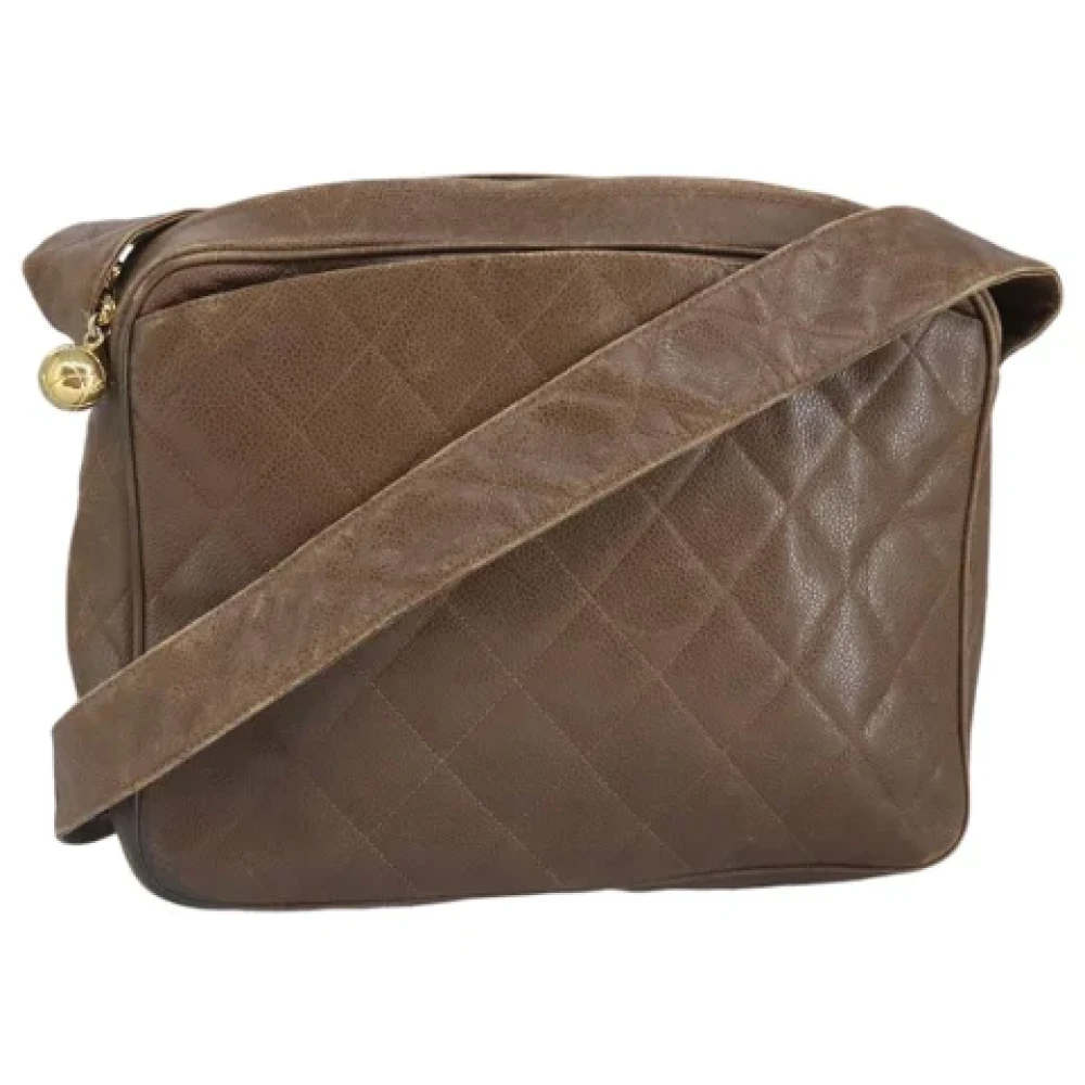 Chanel Vintage Pre-owned Leather shoulder-bags Brown Dames