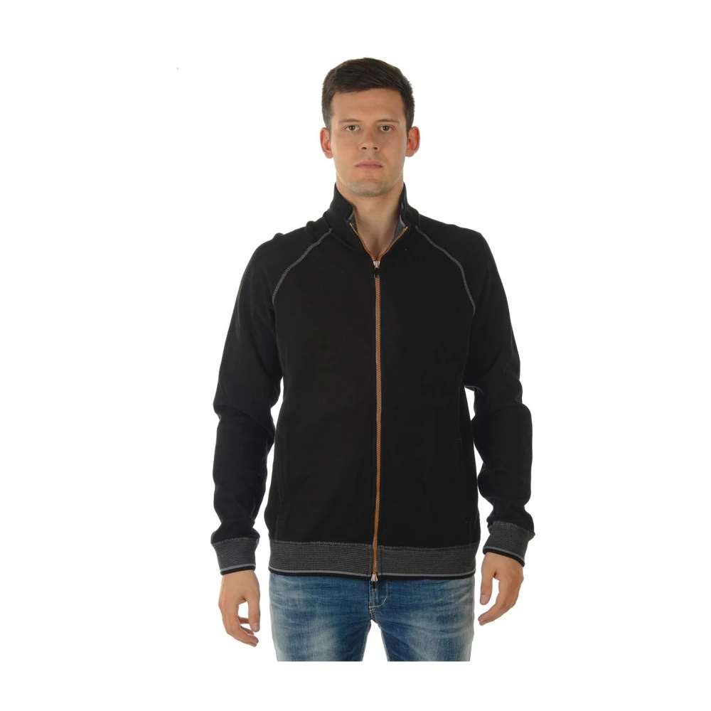 Armani Jeans Black Hooded Sweatshirt - Male - Zip-Throughs - Xl - Sweatshirts & Hoodies