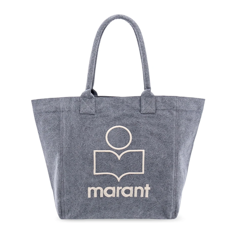 Isabel marant Geborduurde canvas schoudertas zonder sluiting Gray Dames