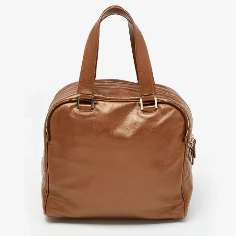 Jimmy Choo Pre-owned Leather handbags Brown Dames