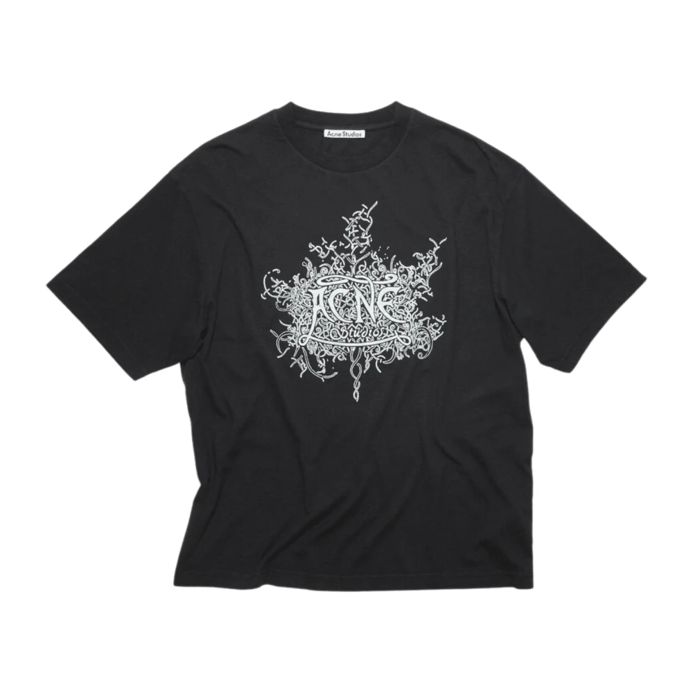 Acne Studios Fluorescerande Logotyp T-shirt Black, Herr