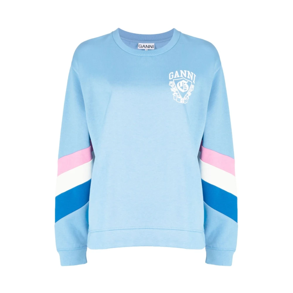 Oversized Shield Sweatshirt Blå Striper