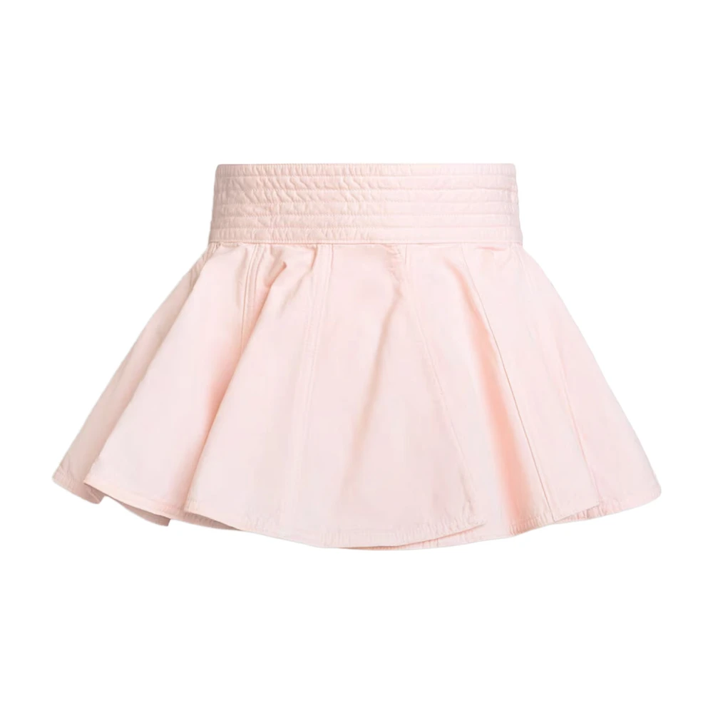 Alaïa Pink Peplum Cotton Belt - Female - Short Skirts - S - Skirts