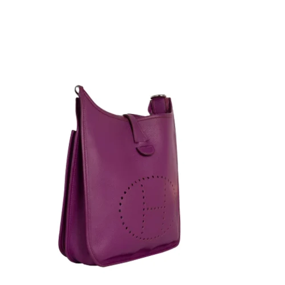 Hermès Vintage Pre-owned Leather shoulder-bags Purple Dames
