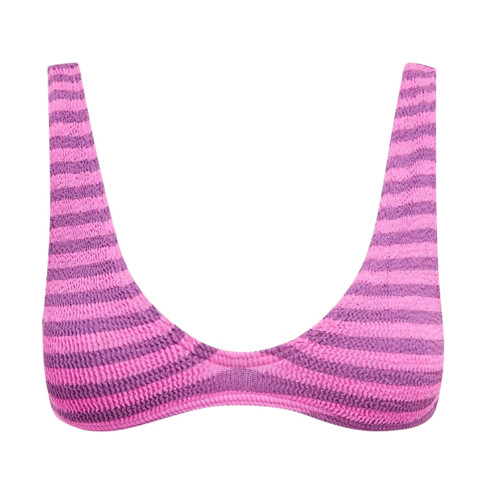Bond-Eye Gestreepte Bikini Top Scout Stijl Pink Dames