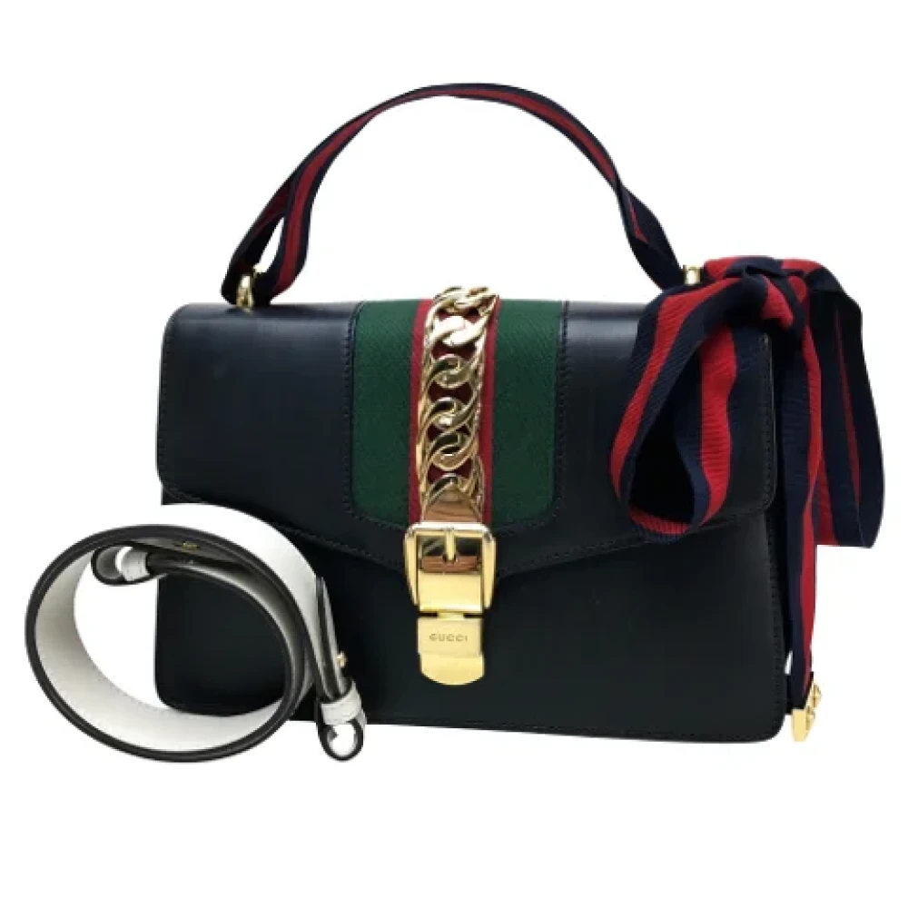 Gucci Vintage Pre-owned Leather gucci-bags Black Dames