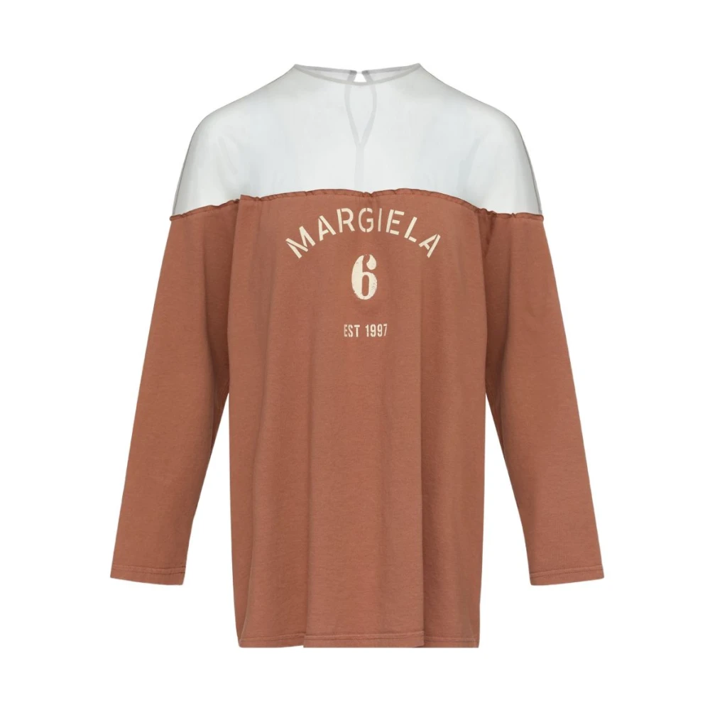 Mm6 Maison Margiela Mujer Marrón Sudaderas, Talla: S