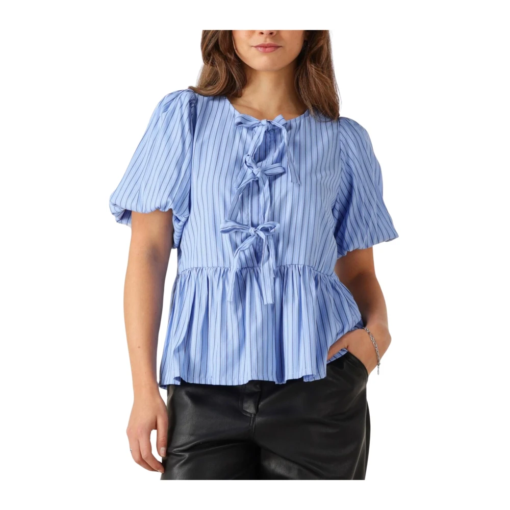 Notre-v Elegante Gestreepte Blouse Blue Dames