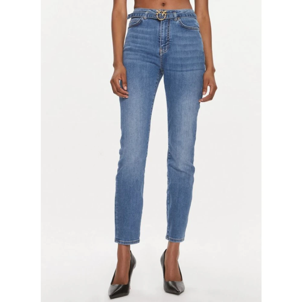pinko Cropped Jeans Blue Dames