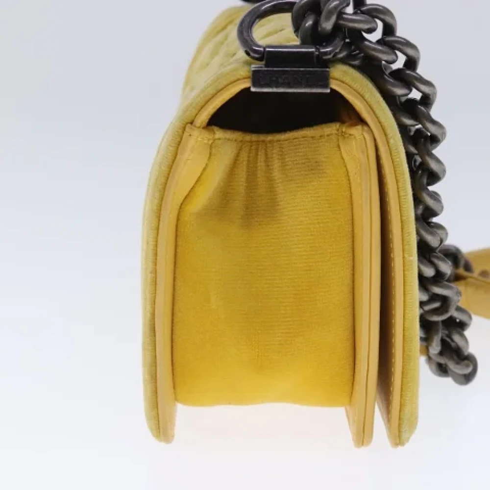 Chanel Vintage Pre-owned Fabric chanel-bags Yellow Dames