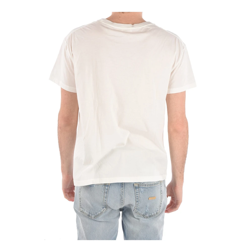 Celine Bedrukt katoenen T-shirt White Heren