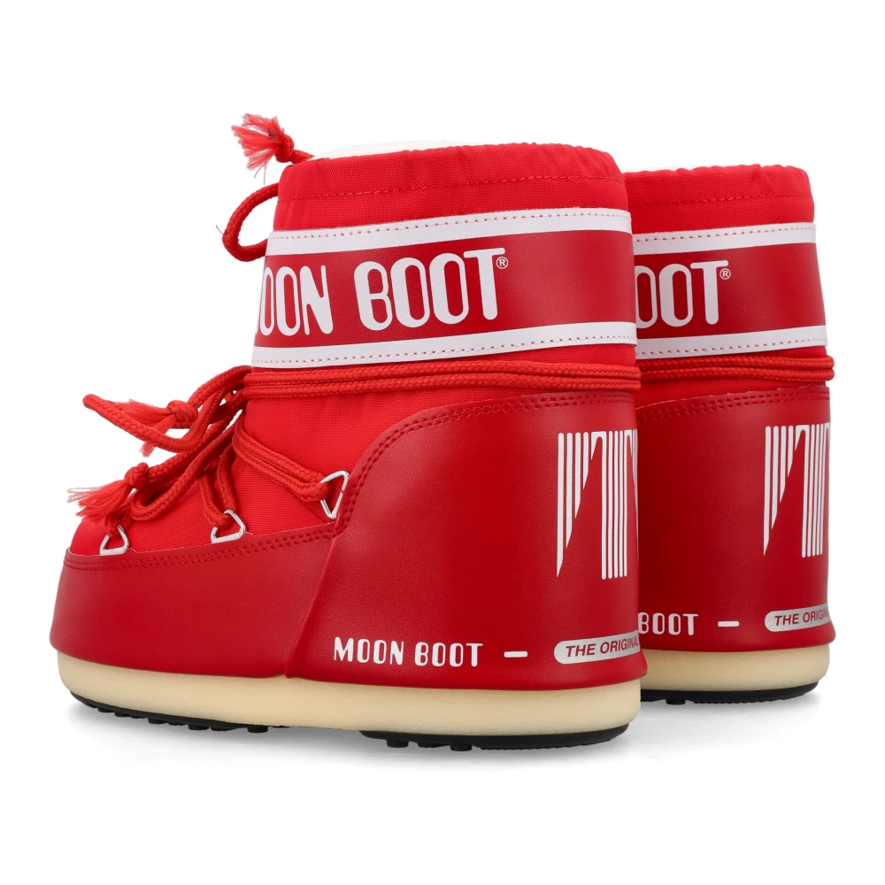 moon boot Rode Enkellaarzen met Slip-on Design Red Dames