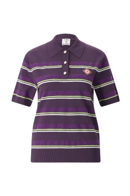 Striped Knit Polo