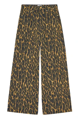 Print Denim Baggy Jeans