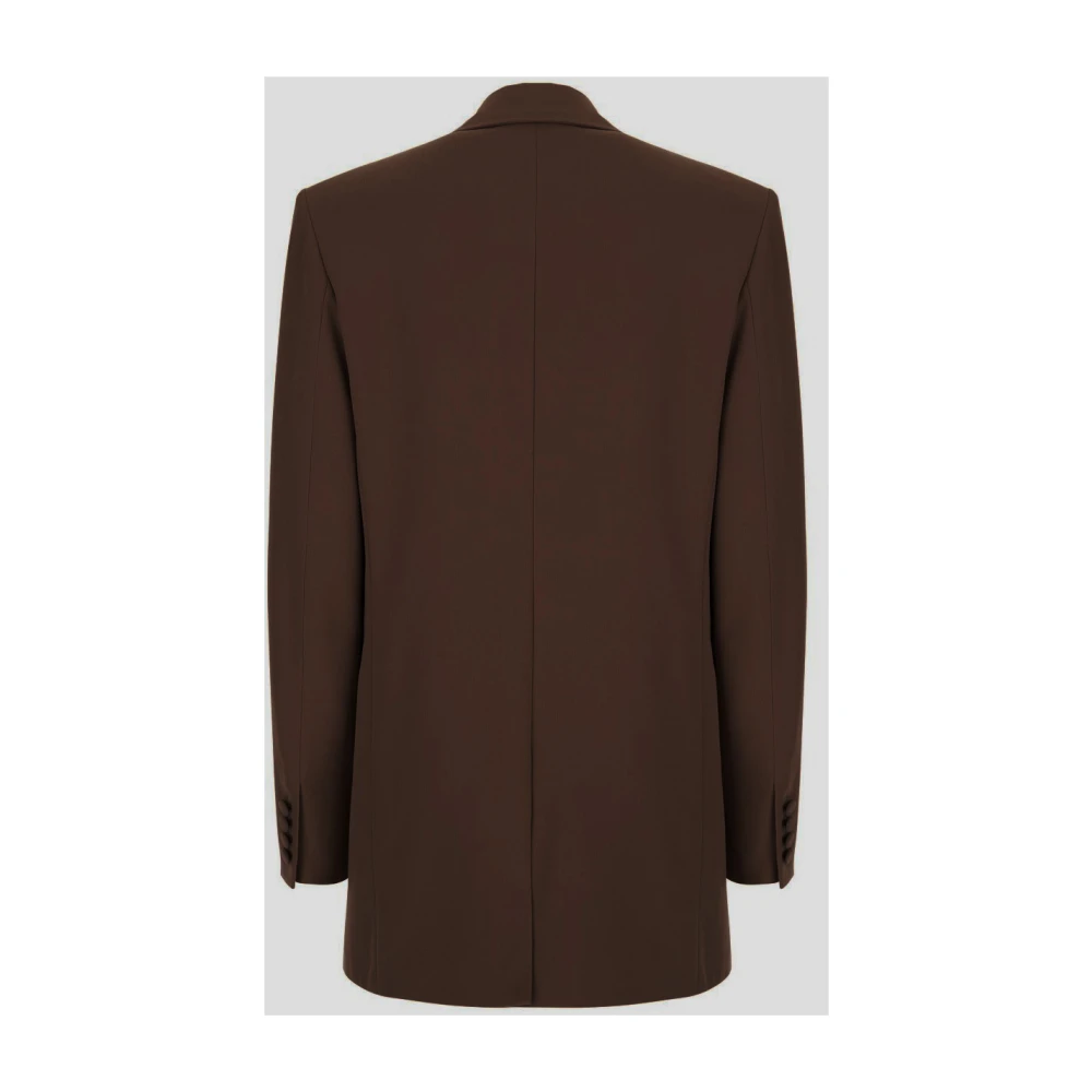 Saint Laurent Zijden Jas Brown Dames