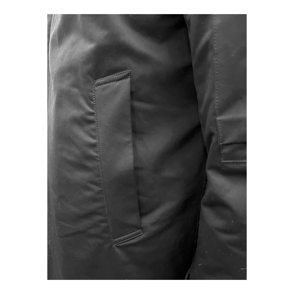 Ten C Rainstorm Parka Micro Thin Zwart Black Heren