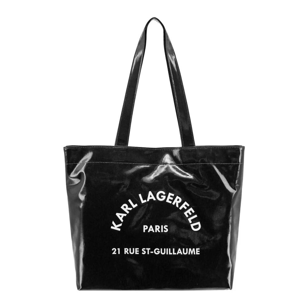 Karl Lagerfeld St-Guillaume Gecoate Katoenen Schoudertas Black Dames