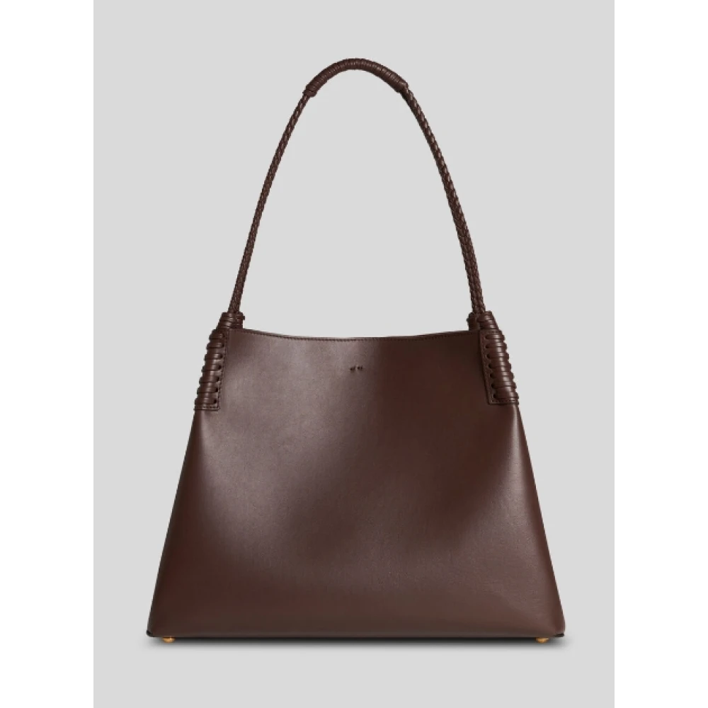 ETRO Bruine leren boodschappentas met Pegasus Brown Dames