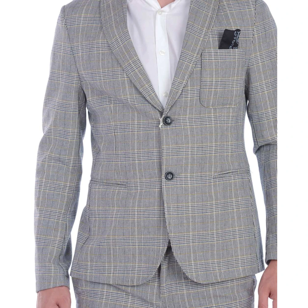 Daniele Alessandrini Elegant Suit Jacket Evora Multicolor Heren
