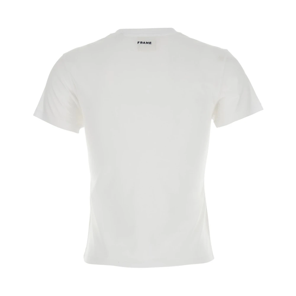 Frame Ritz Paris Logo Wit Katoenen T-shirt White Dames