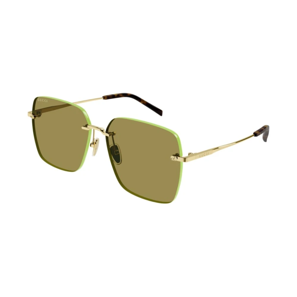 Gucci Unisex Yellow Oversized Square Sunglasses