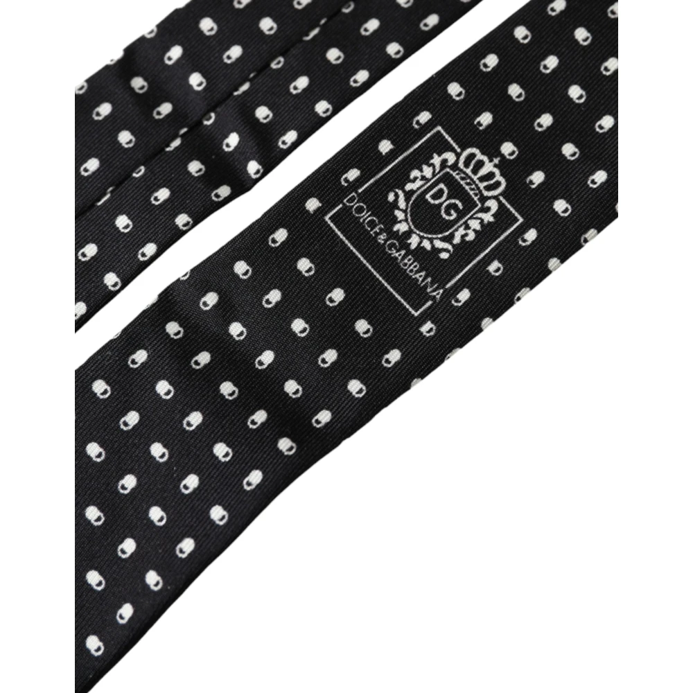 Dolce & Gabbana Elegante zijden stropdas met logodetails Black Heren