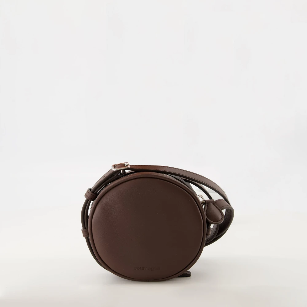 Courrèges Bruine leren cirkeltas Lente-Zomer 2025 Brown Unisex
