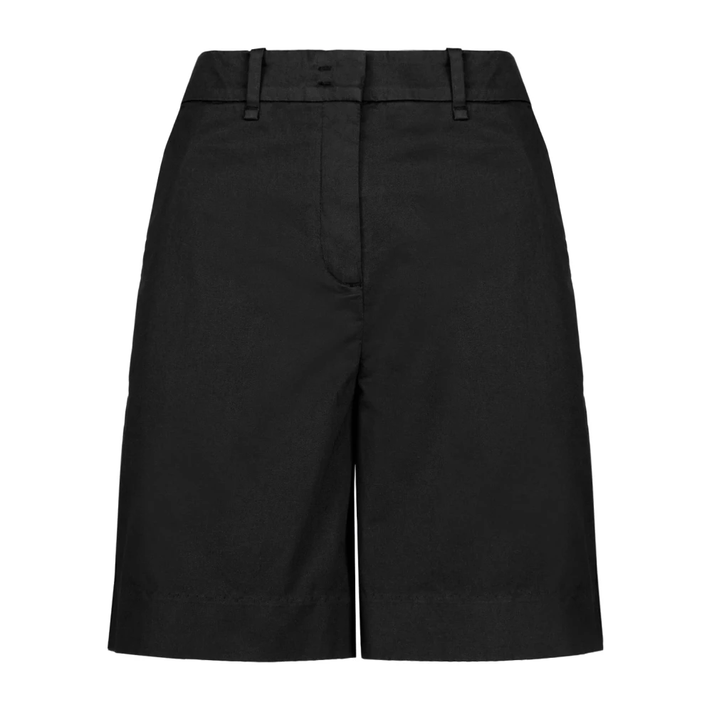 Bomboogie Donna Nero - Cotton Satin Bermuda Shorts - Shorts - Xl
