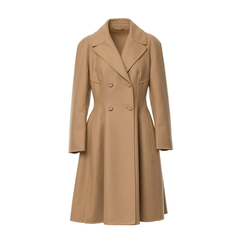 Ermanno Scervino Elegant Double-Breasted Coat Brown Dames