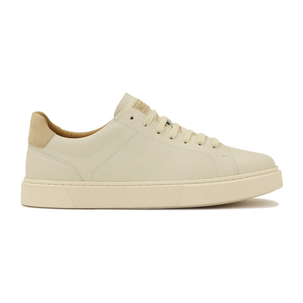 Kazar minimalistische leren sneakers Heren Schoenen Beige