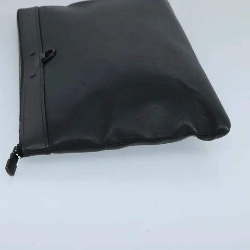 Louis Vuitton Vintage Pre-owned Leather clutches Black Dames