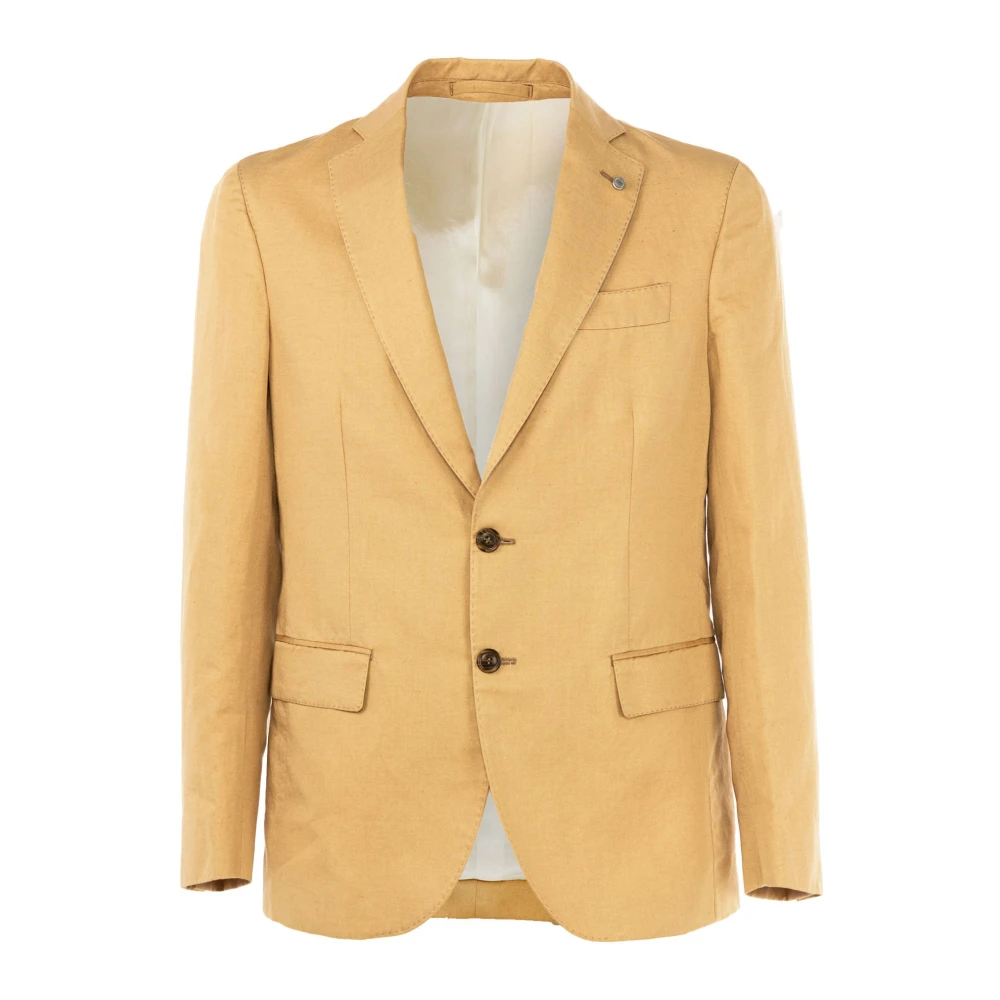 Liu Jo Elegante Zomer Linnen Blazer Beige Heren