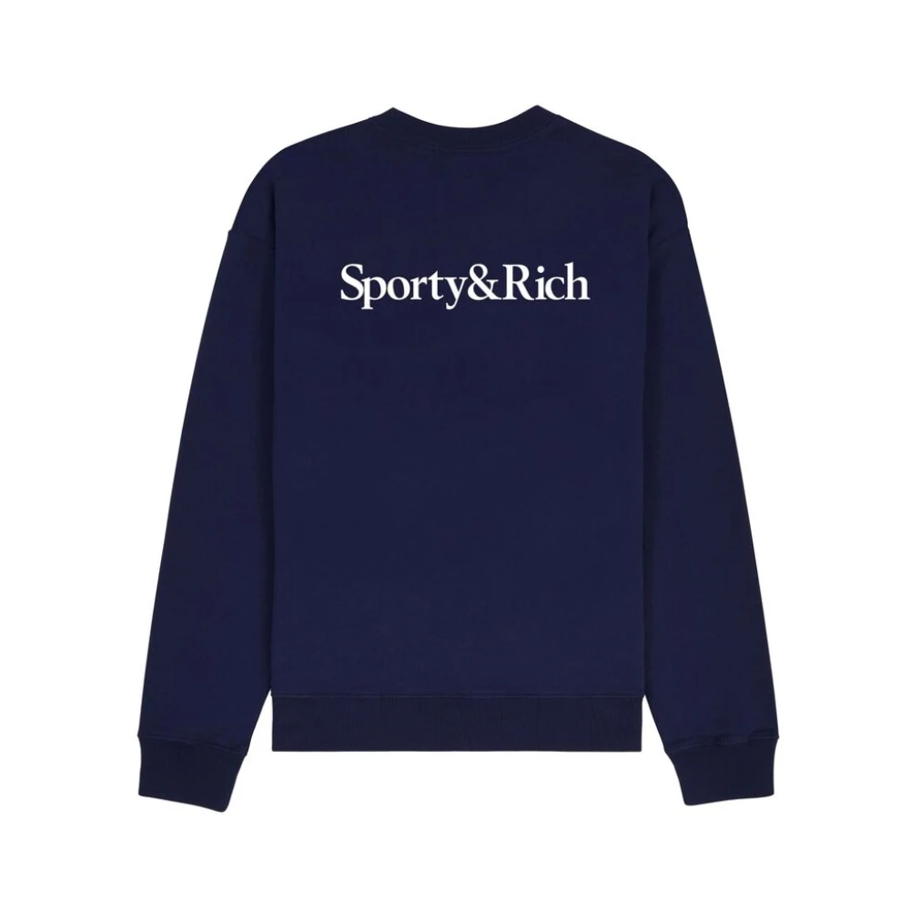 Sporty & Rich Navy Blue Yankees Print Sweater Blue Dames