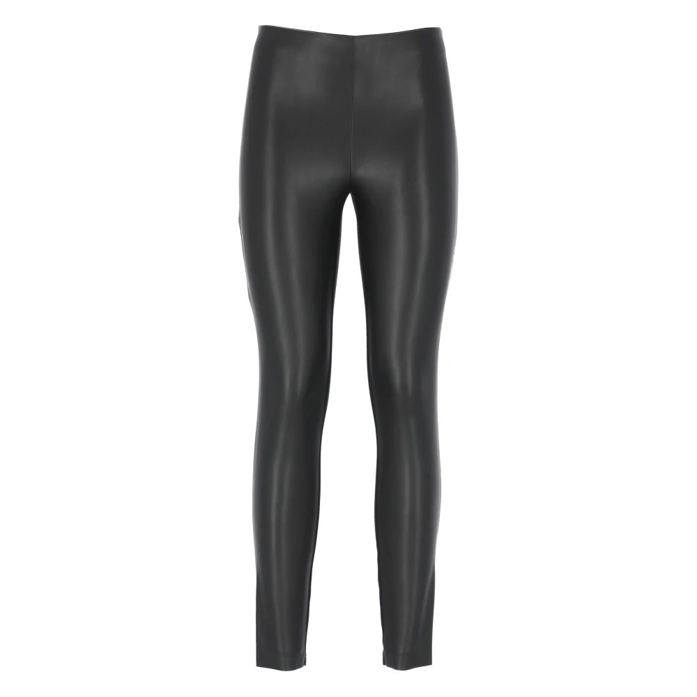 Wolford Zwarte elastische stof leggings Black Dames