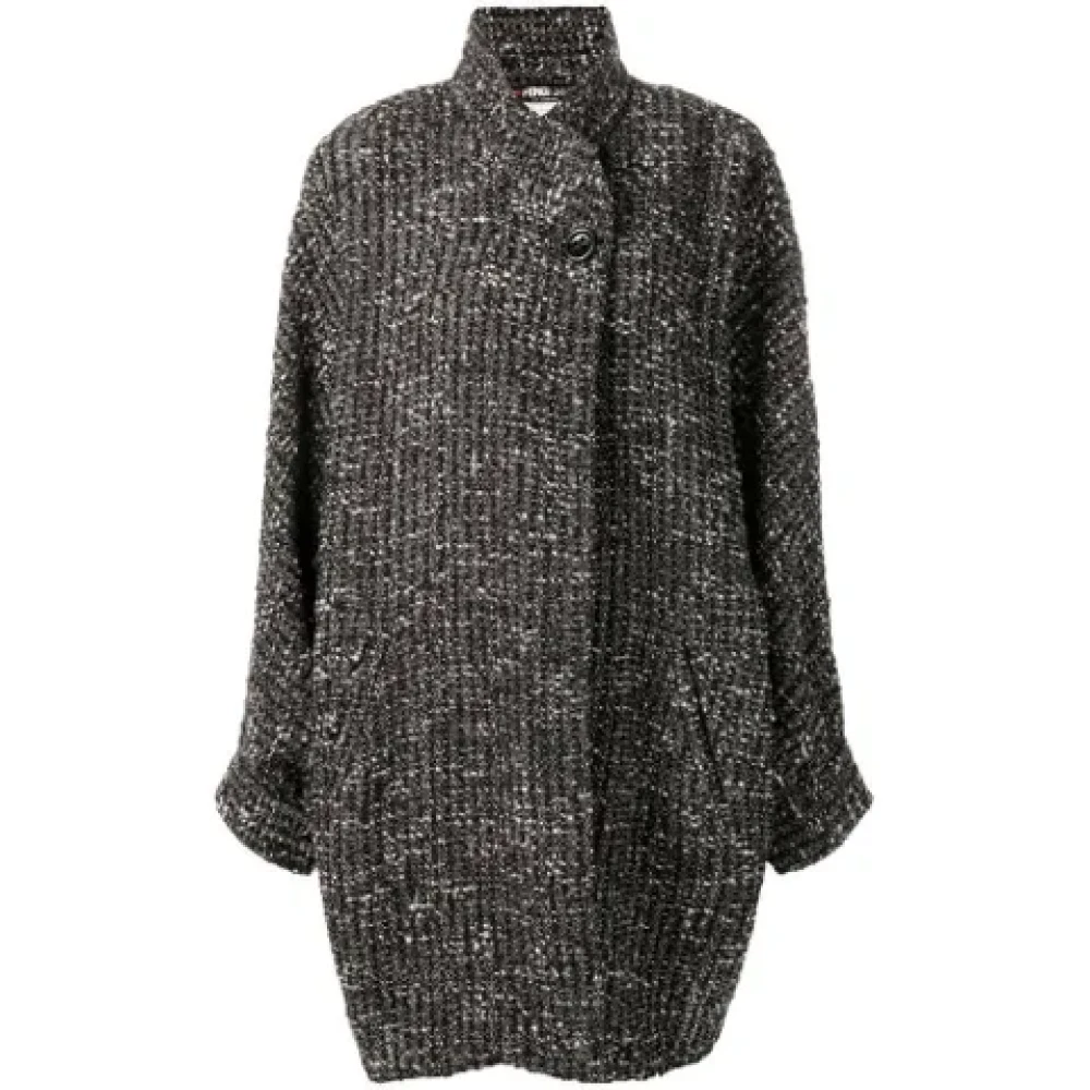 Fendi Vintage Pre-owned Wool outerwear Gray Dames