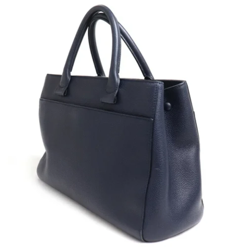Chanel Vintage Pre-owned Fabric totes Blue Dames